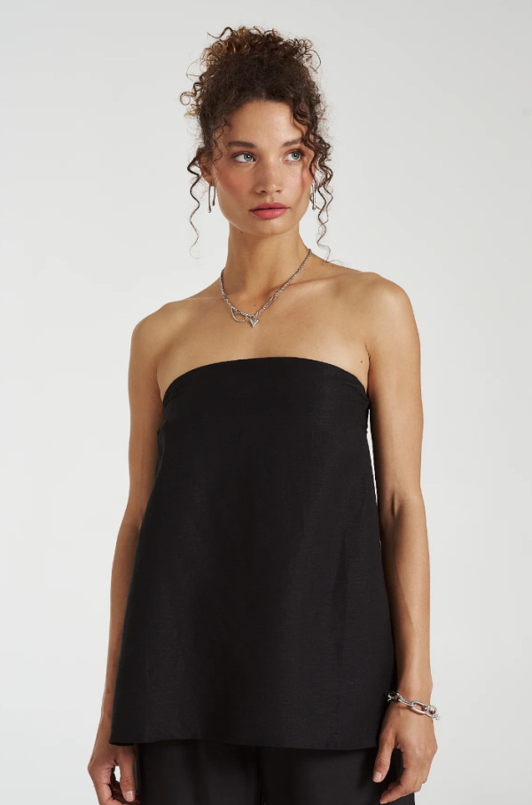 Strapless Shift Top - Midnight Black