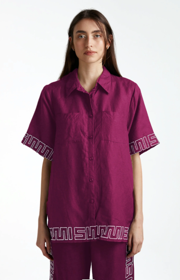 Sig Linen Shirt - Plum