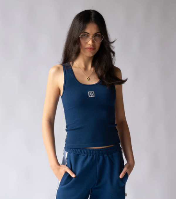 Mio Rib Tank Estate Blue