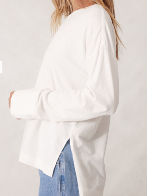 Slouchy Long Sleeve Tee Vanilla