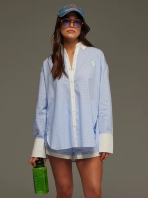 Club Cotton Shirt Blue Stripe