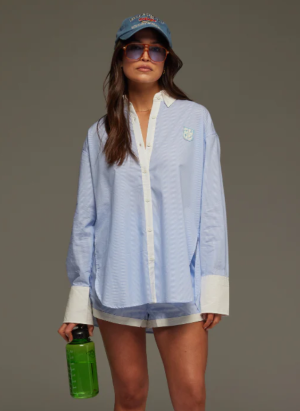 Club Cotton Shirt Blue Stripe