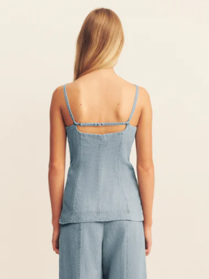 Tailored Top Bleached Blue