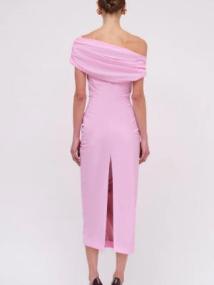 Montie Off Shoulder Maxi Dress Pink