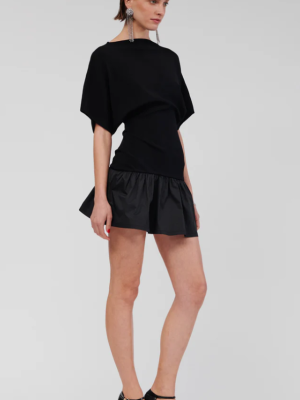 Naples Drop Waist Mini Dress Black