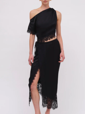 Lee Satin And Lace Skirt
