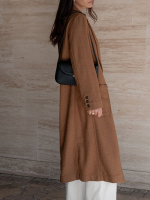 Longline Coat Chestnut