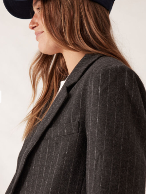 Heritage Blazer Charcoal Pinstripe