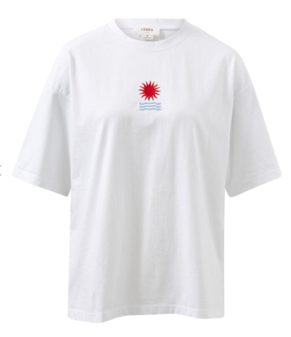 Boyfriend Tee Horizon Embroidery