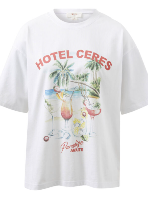 Boyfriend Tee Hotel Ceres Print