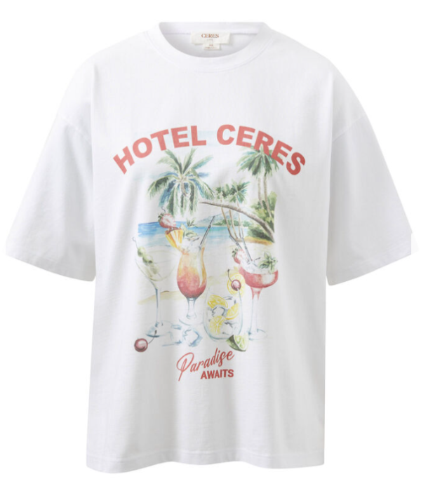 Boyfriend Tee Hotel Ceres Print