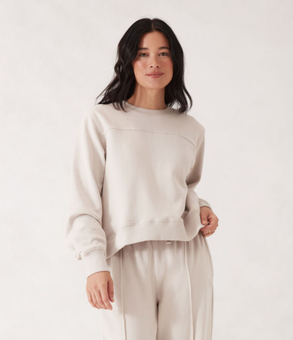 Seamed Fleece Top - Almond