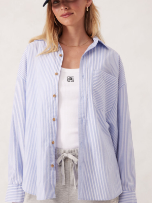 Oversized Shirt - Heritage Blue Stripe