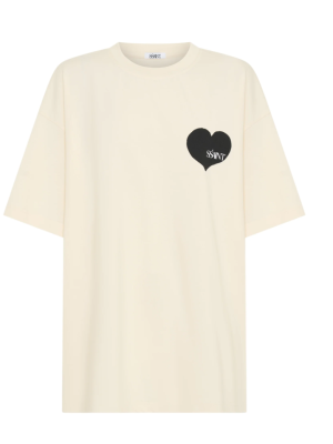 Ssaint Cream Black Heart Tee