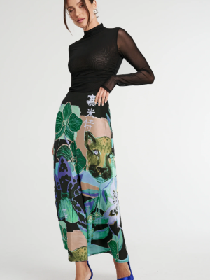 Slip Skirt Neon Jungle