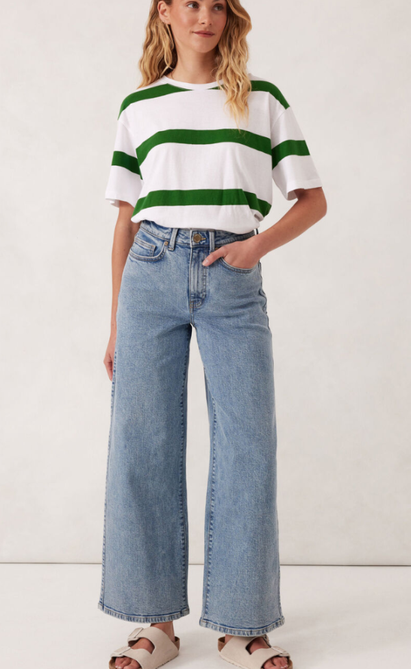 Core Wide Leg Jean - Mid Vintage Blue