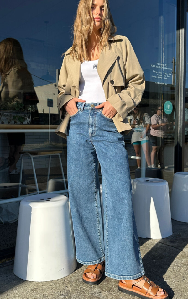 Core Wide Leg Jean - Fresh Indigo