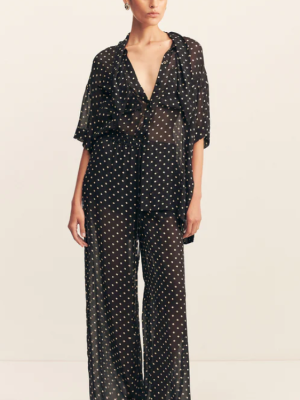 Houston Drawstring Pant - Noir Polka