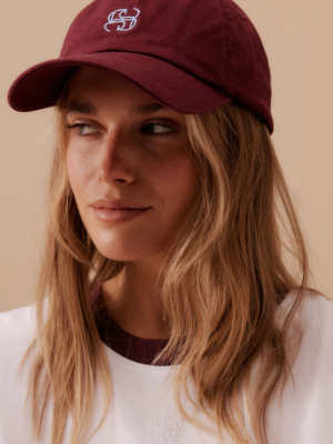 Ceres Monogram Cap - Burgundy