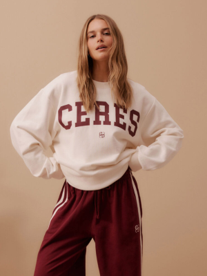 Oversized Slouchy Crew Winter White