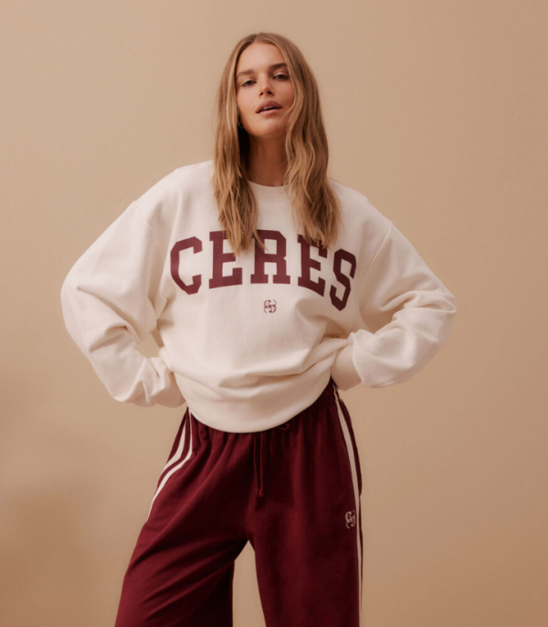 Oversized Slouchy Crew Winter White
