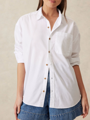 Oversized Shirt White Organic White Cotton