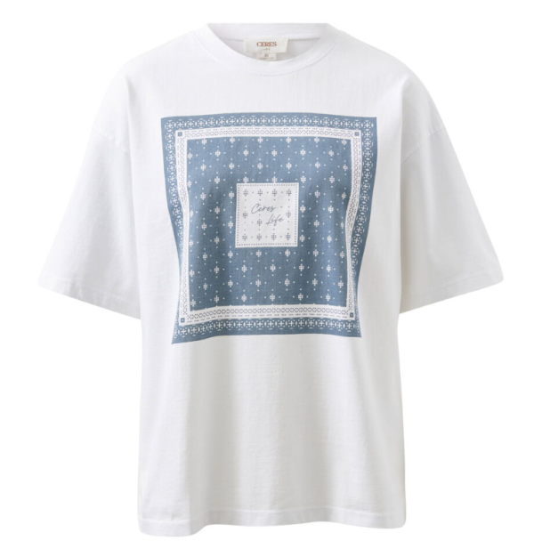 Boyfriend Tee Moonlight Bandana Print