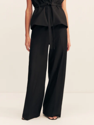 Castro Wide Leg Belted Pant - Black