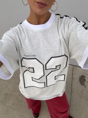 Ssaint Twenty Two Tee Grey OSFA