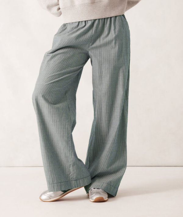 The Lounge Pant - GreenWht Stripe