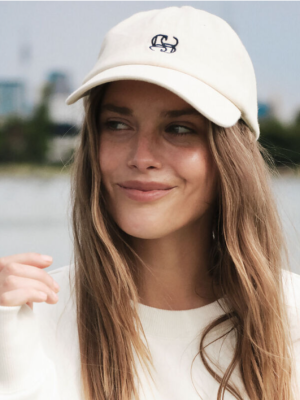 Ceres Monogram Cap EcruNavy