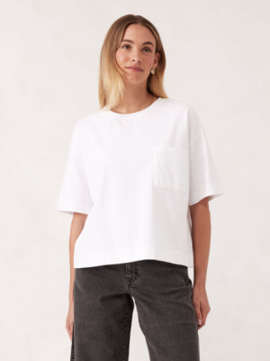 Boxy Pocket Tee White