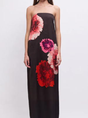Frida Strapless Bustier Maxi Floral Print