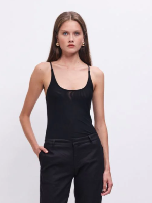 Sal Mesh Cami Black