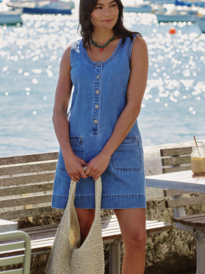 Denim Tank Dress Vintage Blue
