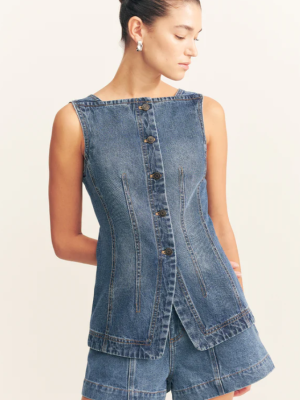 Raquel Vest Vint Age Bkue