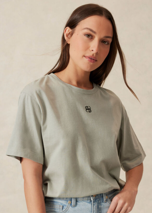 Longline Step Hem Tee Soft Sage