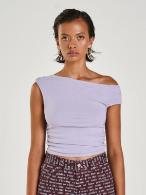 Off Shoulder Tank Seafoam