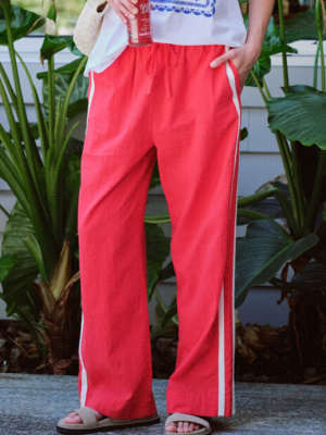 Relaxed Drawstring Pant - Heritage Red