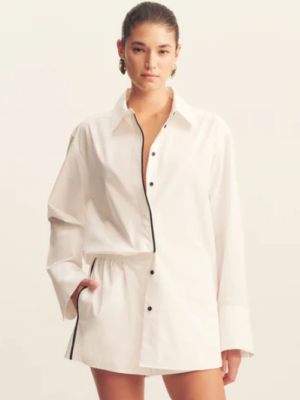 Morton Contrast Shirt White