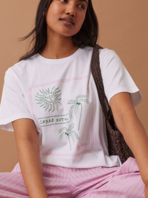 Stevie Slouchy Tee WhiteCeres Hotel