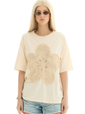 Crochet Flower Tee