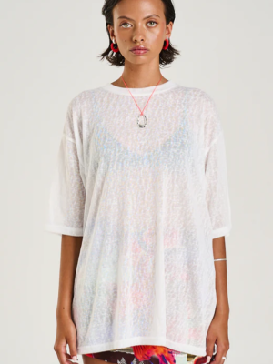 Oversized Tee Sheer White
