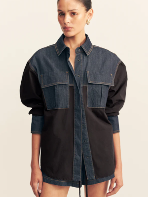 Harden Contrast Shirt Deep Indigo