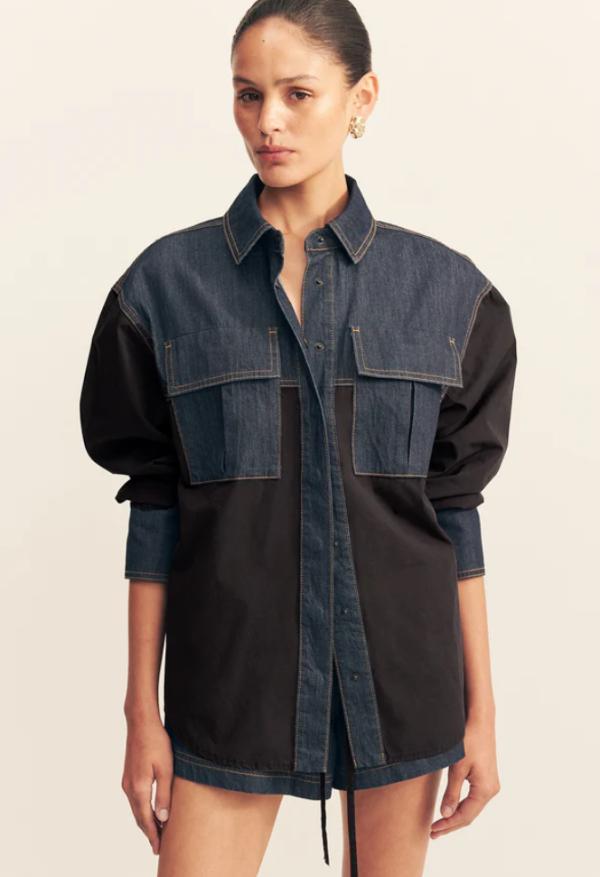 Harden Contrast Shirt Deep Indigo
