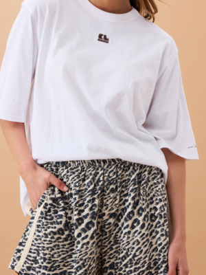 Mila Short Leopard Linen Blend