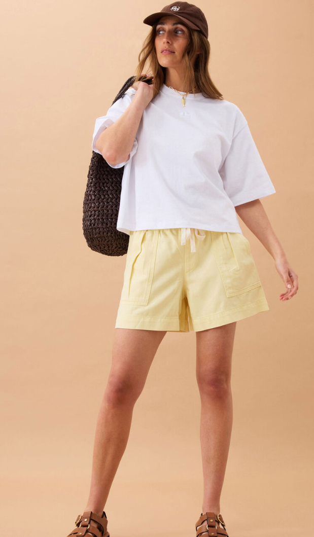 Darcy Relaxed Everyday Short Washed Butter