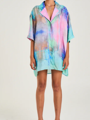 Luka Shirt Dress - H2O