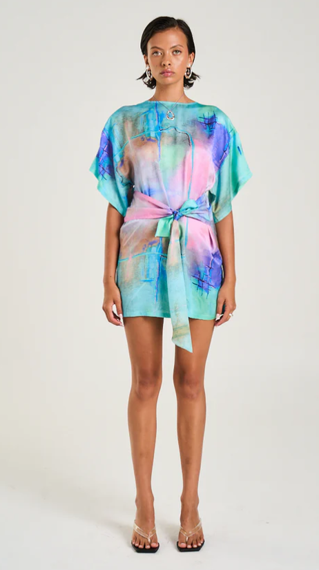 Tie Front Dress - H2O