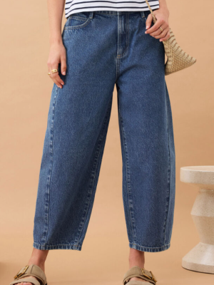 Tapered Barrel Jean Long - Fresh Indigo